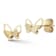 Bellissima Gold 14K Yellow Gold Double Butterfly Studs