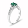 1.20ctw Emerald and Diamond Ring in 14k White Gold