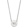 Rhodium Over Sterling Silver LogoArt Chi Omega Large Enamel Pendant Necklace