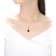 Ruby Color CZ Teardrop Pendant In 18K Rose Gold Over Sterling Silver