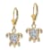 14K Yellow Gold and Rhodium Over 14K Yellow Gold Diamond-Cut Filigree
Turtle Dangle Earrings