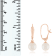 White Cultured Freshwater Pearl 14k Rose Gold Earrings 8-8.5