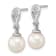 Rhodium Over 14K White Gold 7-8mm Round White Saltwater Akoya Pearl
0.03ctw Diamond Dangle Earrings