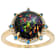 Black Opal And Lab-Grown Blue And White Diamond Ring In 18K Gold Over
Sterling Silver 2.92ctw