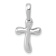 Rhodium over 14k White Gold Small Freeform Cross Pendant