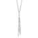 Round White Freshwater Pearl Sterling Silver Tassel Necklace