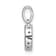 14K White Gold Diamond Letter G Initial with Bail Pendant