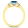 14K Yellow Gold London Blue Topaz and White Diamond Oval Halo Ring 2.42ctw