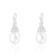 7.5-8mm White Cultured Freshwater Pearl Rhodium Over Sterling Silver Earrings