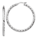 Rhodium Over 14k White Gold 1 3/4" Diamond-Cut Hoop Earrings