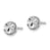 Rhodium Over 14K White Gold Diamond-Cut 6.25mm Round Stud Earrings