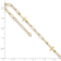 14K Yellow Gold Cross Link with 1-inch Extension Anklet