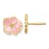 14K Yellow Gold Pink and White MOP Flower Post Earrings