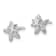 Rhodium Over Sterling Silver Polished and Textured Starfish Earrings