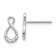 Rhodium Over 14k White Gold Diamond Twisted Stud Earrings