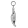 Rhodium Over 14k White Gold 3D Textured Moveable Sea Turtle Pendant