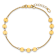 14K Yellow Gold Polished Circle Disc with 1-inch Extension Bracelet