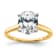 14K Yellow Gold With White Gold Accents 3 ct. D E F Pure Light Oval
Moissanite Solitaire Ring