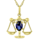 Lab Created Sapphire Libra Birthstone Pendant