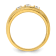 14K Yellow Gold 3-Stone Diamond Men's Ring 0.38ctw