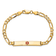 14k Yellow Gold Medical Red Enamel Flat Figaro Link ID Bracelet