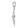 Rhodium Over Sterling Silver Polished Large Nautical Compass Pendant