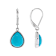 Turquoise Sterling Silver Earrings 10x8mm