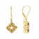 Champagne Quartz Square Octagonal And White Zircon Earrings In 18K Gold
Over Sterling Silver 7.72ctw