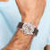 Charles Hubert Men's Stainless Steel Leather Band 46mm Dual Time Watch