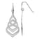 Rhodium Over Sterling Silver Polished and Textured Grooved Fancy Drop
Dangle Earrings