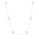 Mother of Pearl and Cubic Zirconia Rhodium Over Sterling Silver Necklace