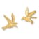 14k Yellow Gold Polished Seagull Stud Earrings