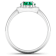 1.75ctw Green Emerald and Diamond 14K White Gold Halo Ring