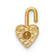 14K Yellow Gold Citrine Simulant Birthstone Heart Charm