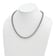 Rhodium Over Sterling Silver 6.0mm Wheat 18 Inch Chain