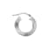 Sterling Silver Ribbed 5/8" Round Flat Hoop Earrings