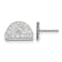 Rhodium Over Sterling Silver MLB LogoArt Colorado Rockies Post Earrings
