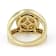 Mother-Of-Pearl And Lab-Created Sapphire Bypass Ring In 18K Gold Over
Brass 0.46ctw