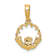 14k Yellow Gold Polished Claddagh Pendant