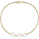 Graduating Freshwater Pearl Bracelet In 18K Gold Over Bronze