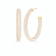 14K Yellow Gold Over Sterling Silver XL Oval Illusion Nude Acrylic Hoops
in Lotus