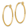 14K Yellow Gold Polished 1mm Hoop Earrings