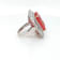 21.85 Cts Rhodochrosite and 3.07 Cts White Diamond Ring in 18K 2- Tone