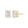 Emerald Cut Moissanite 14k Yellow Gold Over Silver Stud Earrings 3.50ctw DEW