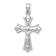 Rhodium Over 14k White Gold Reversible Crucifix Pendant