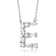 Initial E Mixed Cut CZ Pendant Necklace In Sterling Silver 18 Inch