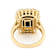 Black Spinel, Peridot And White Zircon Ring In 18K Gold Over Sterling
Silver 8.41ctw