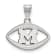 Rhodium Over Sterling Silver LogoArt University of Michigan Football Pendant