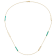 14K Yellow Gold Teal and White Color Mother Of Pearl Bar 34 Inch Necklace