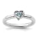 Sterling Silver Stackable Expressions Blue Topaz Heart Ring 0.08ctw
